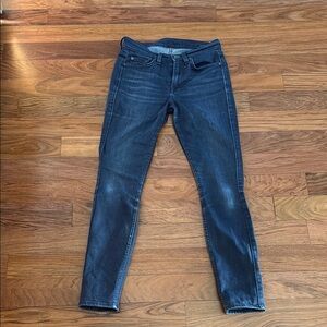7 For All Mankind Blue Skinny Jeans Classic Denim Ankle Gwenevere